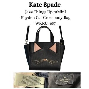 Kate Spade Jazz Things Up Mini Hayden Cat Crossbody Bag | WKRU4657